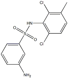 3-amino-N-(2,6-dichloro-3-methylphenyl)benzene-1-sulfonamide 구조식 이미지