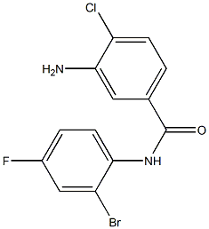 3-amino-N-(2-bromo-4-fluorophenyl)-4-chlorobenzamide Structure