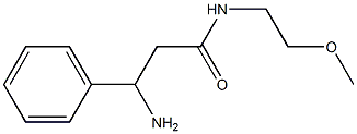 3-amino-N-(2-methoxyethyl)-3-phenylpropanamide 구조식 이미지