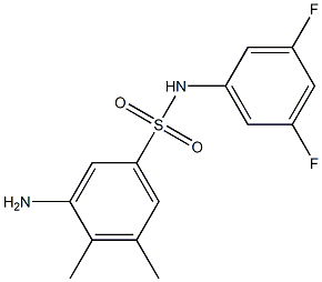 3-amino-N-(3,5-difluorophenyl)-4,5-dimethylbenzene-1-sulfonamide 구조식 이미지