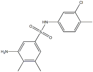 3-amino-N-(3-chloro-4-methylphenyl)-4,5-dimethylbenzene-1-sulfonamide 구조식 이미지