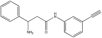 3-amino-N-(3-ethynylphenyl)-3-phenylpropanamide 구조식 이미지