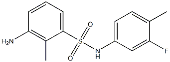 3-amino-N-(3-fluoro-4-methylphenyl)-2-methylbenzene-1-sulfonamide 구조식 이미지