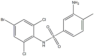 3-amino-N-(4-bromo-2,6-dichlorophenyl)-4-methylbenzene-1-sulfonamide 구조식 이미지