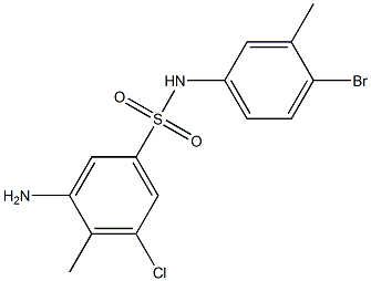 3-amino-N-(4-bromo-3-methylphenyl)-5-chloro-4-methylbenzene-1-sulfonamide 구조식 이미지
