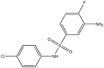 3-amino-N-(4-chlorophenyl)-4-fluorobenzene-1-sulfonamide 구조식 이미지