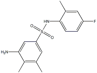 3-amino-N-(4-fluoro-2-methylphenyl)-4,5-dimethylbenzene-1-sulfonamide 구조식 이미지