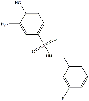 3-amino-N-[(3-fluorophenyl)methyl]-4-hydroxybenzene-1-sulfonamide 구조식 이미지