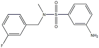 3-amino-N-[(3-fluorophenyl)methyl]-N-methylbenzene-1-sulfonamide Structure