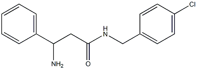 3-amino-N-[(4-chlorophenyl)methyl]-3-phenylpropanamide 구조식 이미지