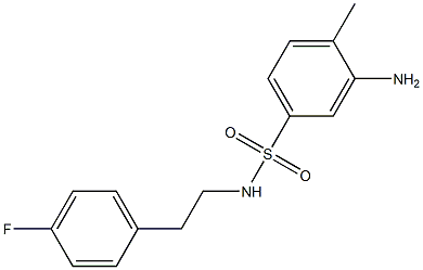 3-amino-N-[2-(4-fluorophenyl)ethyl]-4-methylbenzene-1-sulfonamide 구조식 이미지