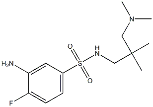 3-amino-N-{2-[(dimethylamino)methyl]-2-methylpropyl}-4-fluorobenzene-1-sulfonamide 구조식 이미지