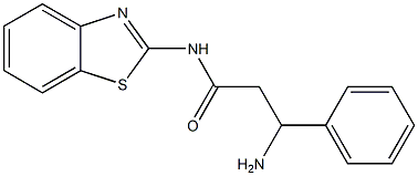 3-amino-N-1,3-benzothiazol-2-yl-3-phenylpropanamide Structure