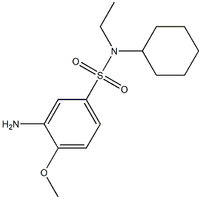 3-amino-N-cyclohexyl-N-ethyl-4-methoxybenzene-1-sulfonamide 구조식 이미지