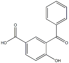 3-benzoyl-4-hydroxybenzoic acid 구조식 이미지