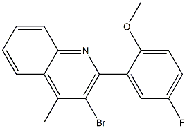 3-bromo-2-(5-fluoro-2-methoxyphenyl)-4-methylquinoline Structure