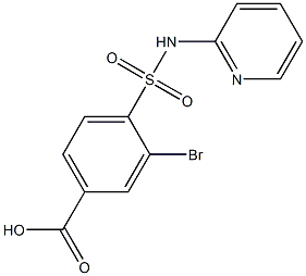 3-bromo-4-(pyridin-2-ylsulfamoyl)benzoic acid 구조식 이미지