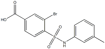 3-bromo-4-[(3-methylphenyl)sulfamoyl]benzoic acid Structure