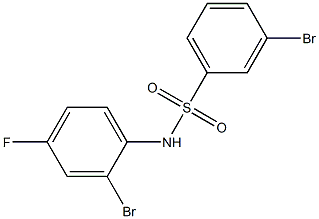 3-bromo-N-(2-bromo-4-fluorophenyl)benzene-1-sulfonamide 구조식 이미지