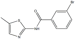 3-bromo-N-(5-methyl-1,3-thiazol-2-yl)benzamide 구조식 이미지