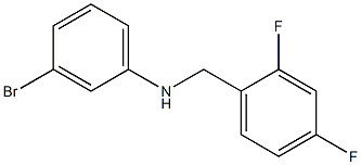 3-bromo-N-[(2,4-difluorophenyl)methyl]aniline Structure