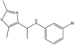 3-bromo-N-[1-(2,5-dimethyl-1,3-thiazol-4-yl)ethyl]aniline 구조식 이미지