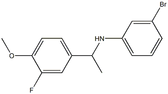 3-bromo-N-[1-(3-fluoro-4-methoxyphenyl)ethyl]aniline Structure