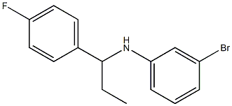 3-bromo-N-[1-(4-fluorophenyl)propyl]aniline Structure