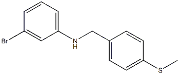 3-bromo-N-{[4-(methylsulfanyl)phenyl]methyl}aniline Structure