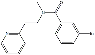 3-bromo-N-methyl-N-[2-(pyridin-2-yl)ethyl]benzamide 구조식 이미지