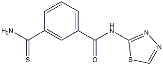 3-carbamothioyl-N-(1,3,4-thiadiazol-2-yl)benzamide Structure