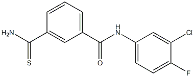 3-carbamothioyl-N-(3-chloro-4-fluorophenyl)benzamide Structure