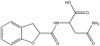 3-carbamoyl-2-(2,3-dihydro-1-benzofuran-2-ylformamido)propanoic acid Structure