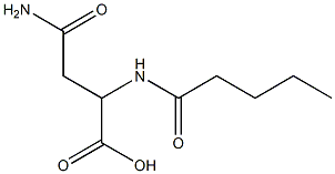 3-carbamoyl-2-pentanamidopropanoic acid 구조식 이미지
