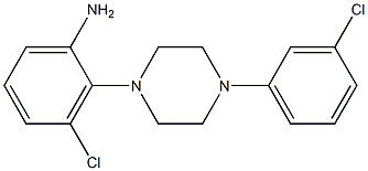 3-chloro-2-[4-(3-chlorophenyl)piperazin-1-yl]aniline 구조식 이미지