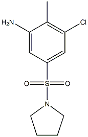 3-chloro-2-methyl-5-(pyrrolidine-1-sulfonyl)aniline Structure