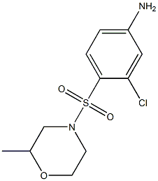 3-chloro-4-[(2-methylmorpholine-4-)sulfonyl]aniline Structure