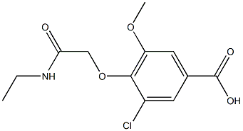 3-chloro-4-[(ethylcarbamoyl)methoxy]-5-methoxybenzoic acid 구조식 이미지