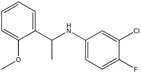 3-chloro-4-fluoro-N-[1-(2-methoxyphenyl)ethyl]aniline Structure