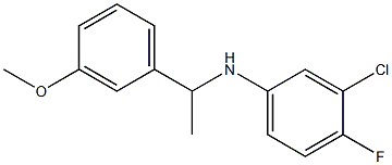 3-chloro-4-fluoro-N-[1-(3-methoxyphenyl)ethyl]aniline Structure