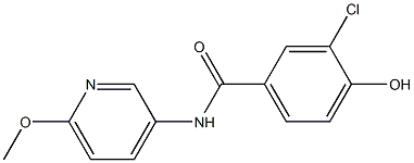 3-chloro-4-hydroxy-N-(6-methoxypyridin-3-yl)benzamide 구조식 이미지