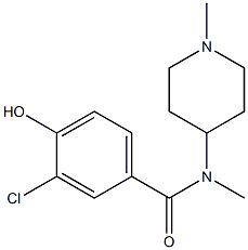 3-chloro-4-hydroxy-N-methyl-N-(1-methylpiperidin-4-yl)benzamide 구조식 이미지
