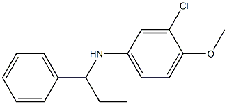 3-chloro-4-methoxy-N-(1-phenylpropyl)aniline Structure