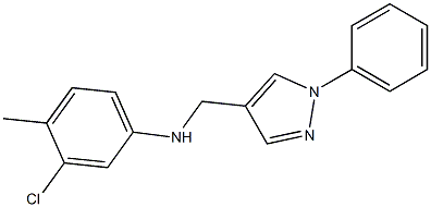 3-chloro-4-methyl-N-[(1-phenyl-1H-pyrazol-4-yl)methyl]aniline Structure