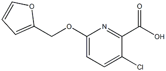3-chloro-6-(furan-2-ylmethoxy)pyridine-2-carboxylic acid Structure