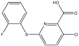 3-chloro-6-[(2-fluorophenyl)sulfanyl]pyridine-2-carboxylic acid 구조식 이미지