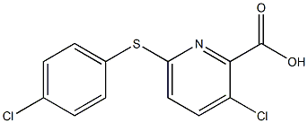 3-chloro-6-[(4-chlorophenyl)sulfanyl]pyridine-2-carboxylic acid Structure