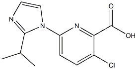 3-chloro-6-[2-(propan-2-yl)-1H-imidazol-1-yl]pyridine-2-carboxylic acid 구조식 이미지