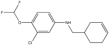 3-chloro-N-(cyclohex-3-en-1-ylmethyl)-4-(difluoromethoxy)aniline 구조식 이미지