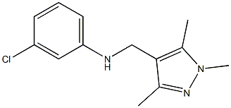 3-chloro-N-[(1,3,5-trimethyl-1H-pyrazol-4-yl)methyl]aniline Structure